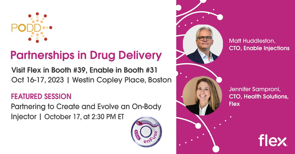 PODD：Partnerships in Drug Delivery 2023 年 10 月 17 日  at 2:30 PM ET | Westin Copley Place, Boston